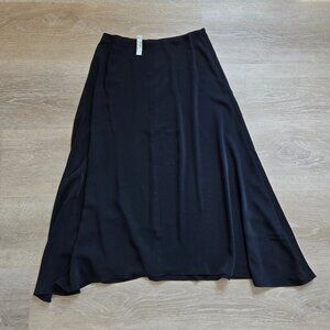 Madewell Skirt Womens Asymmetric Midi Black Minimalist Size 2 New With Tags